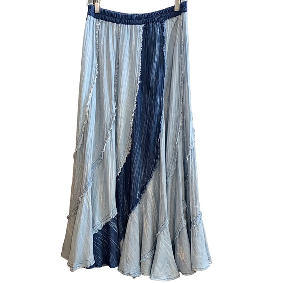 John Mark tye dyed panel boho skirt - Picture 1 of 6